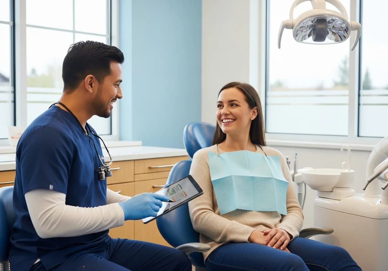 Friendly dental consultation at Anaheim Smile Center